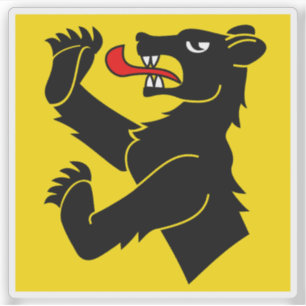 Obersimmental district flag, Switzerland Sticker