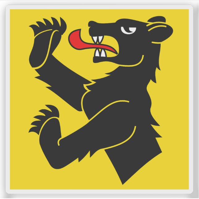 Obersimmental district flag, Switzerland Sticker (Front)