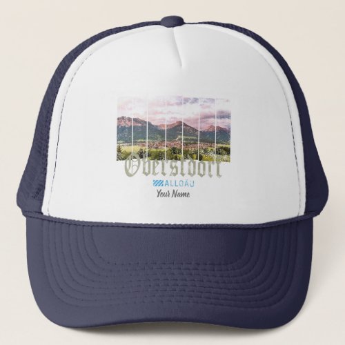 Oberstdorf Allgu Vintage Bavaria Germany Souvenir Trucker Hat