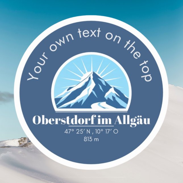 Oberstdorf Germany mountain souvenir decor Sticker (Creator Uploaded)