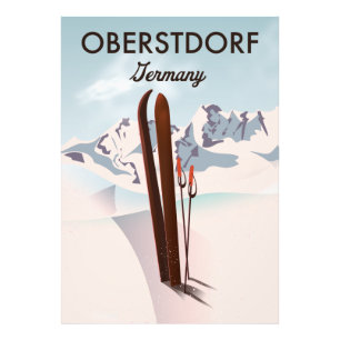 Oberstdorf Germany ski art. Photo Print