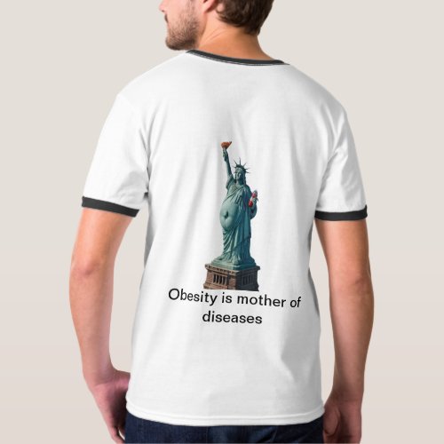 Obese statue of Liberty T_Shirt