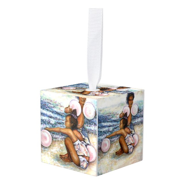 Obessed with Conquering the Impossible  Cube Ornament (Front Angled)