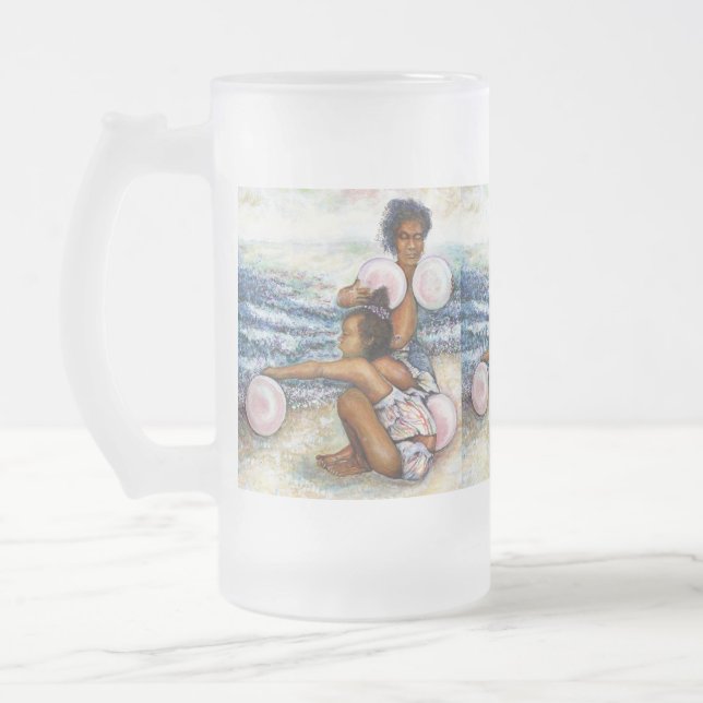 Obessed with Conquering the Impossible  Frosted Glass Beer Mug (Left)