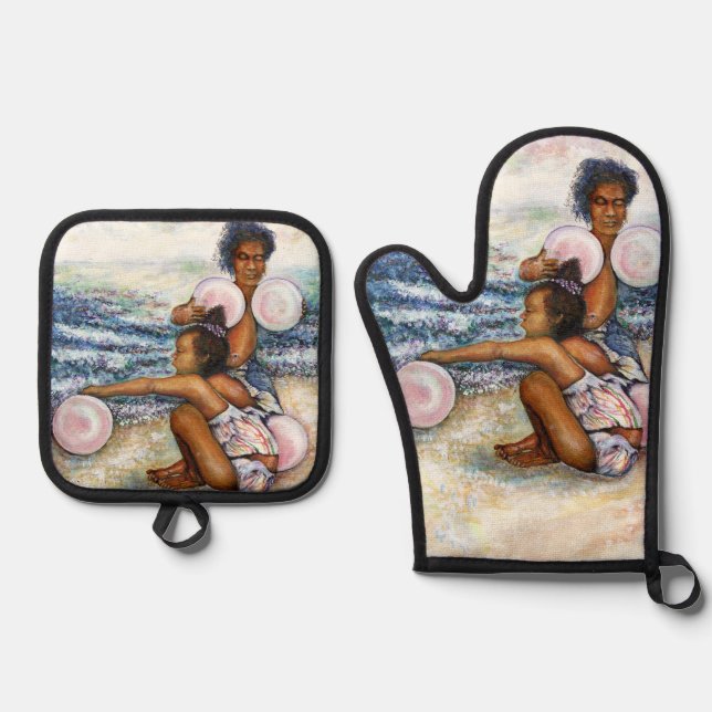 Obessed with Conquering the Impossible Oven Mitt & Pot Holder Set (Front)