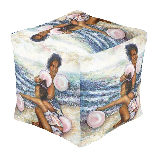 Obessed with Conquering the Impossible Pouf (Angled Back)