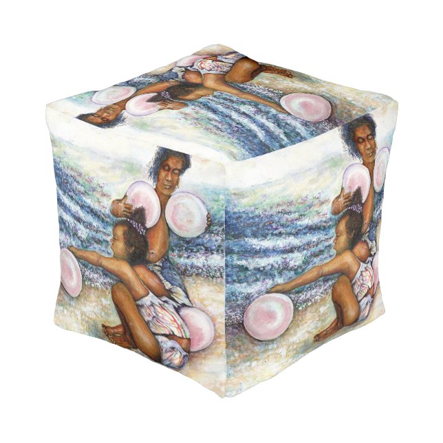 Obessed with Conquering the Impossible  Pouf (Angled Back)