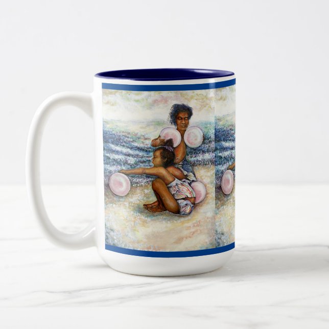 Obessed with Conquering the Impossible Two-Tone Coffee Mug (Left)