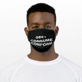 OBEY CONSUME CONFORM Black Face Mask (Worn)