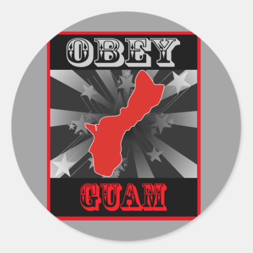 Obey Guam Classic Round Sticker