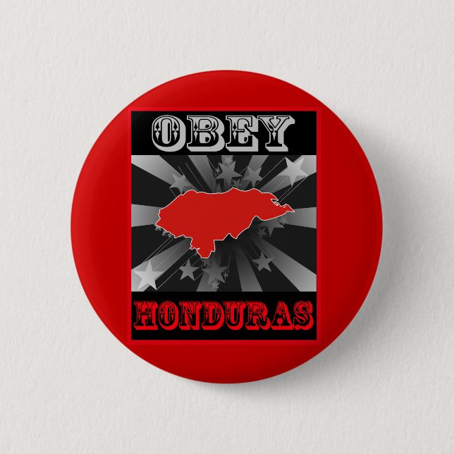 Obey Honduras Button (Front)