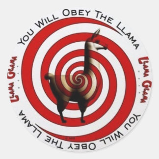 Obey Llama Classic Round Sticker
