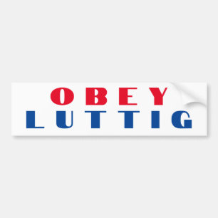 OBEY LUTTIG BUMPER STICKER