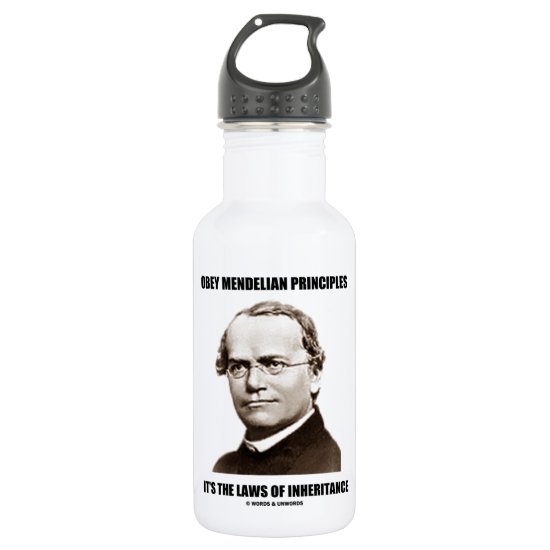 Obey Mendelian Laws Of Inheritance (Gregor Mendel) Water Bottle