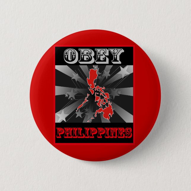 Obey Philippines Pinback Button (Front)