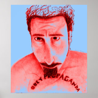 obey propoganda red poster
