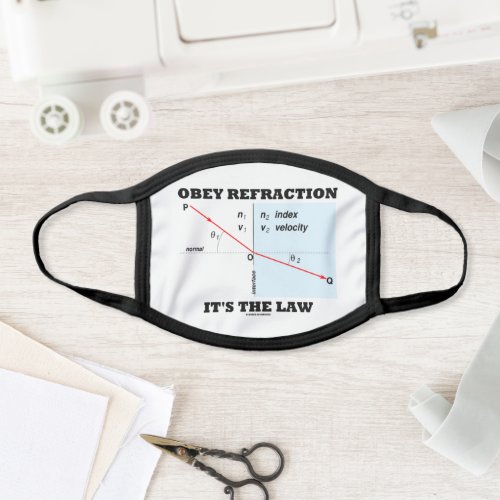 Obey Refraction Its The Law Snells Law Physics Face Mask