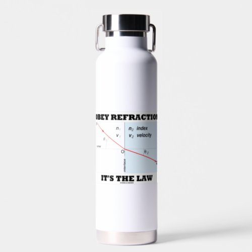 Obey Refraction Its The Law Snells Law Physics Water Bottle