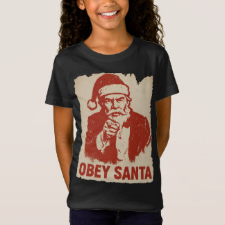 Obey Santa – Funny Retro Propaganda Christmas Tee