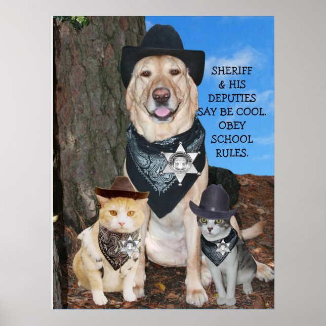 OBEY SCHOOL RULES. POSTER (Front)