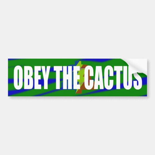 Obey The Cactus Bumper Sticker