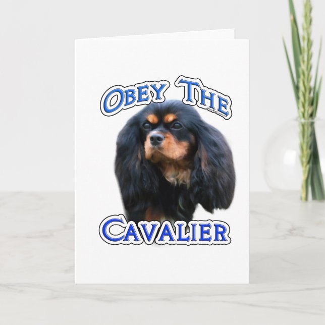 Obey the Cavalier Holiday Card (Front)
