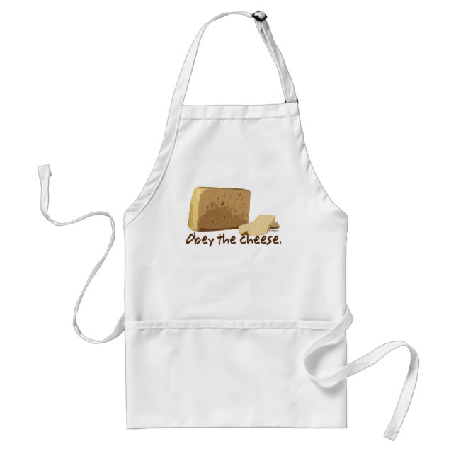 Obey the Cheese Adult Apron (Front)