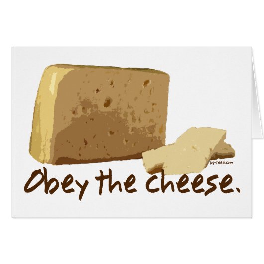 Obey the Cheese Cards (Front Horizontal)