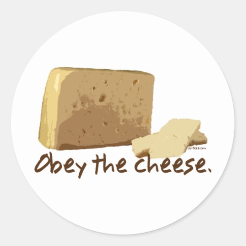 Obey the Cheese Classic Round Sticker