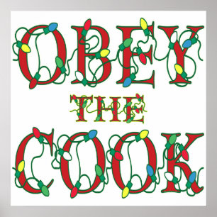Obey the Cook Holiday Kitchen Saying Print