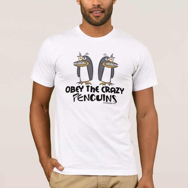 Obey The Crazy Penguins T-Shirt (Front)