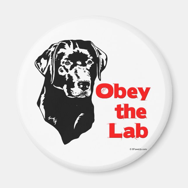 Obey the Lab Magnet (Front)