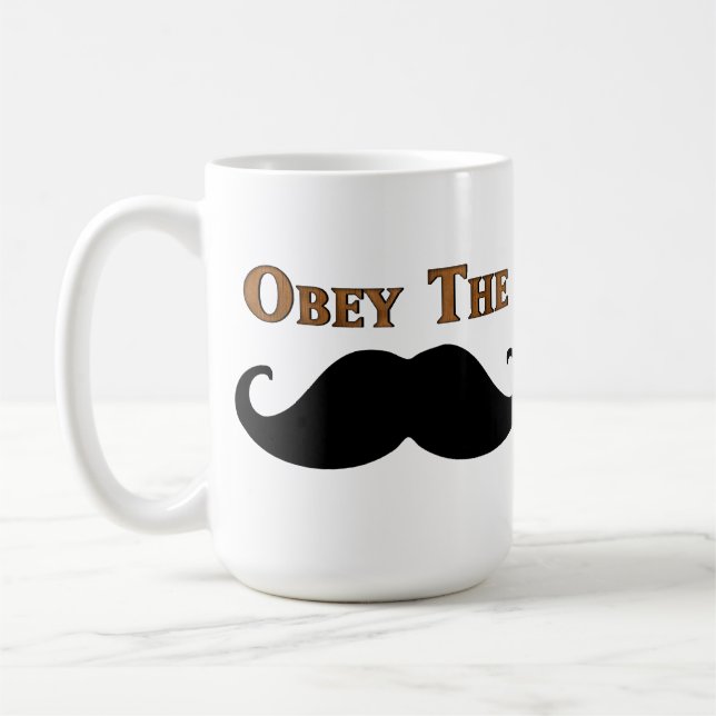 Obey The Mustache Coffee Mug (Left)