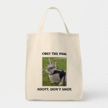 Obey the Paw Grocery Tote