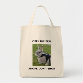 Obey the Paw Grocery Tote