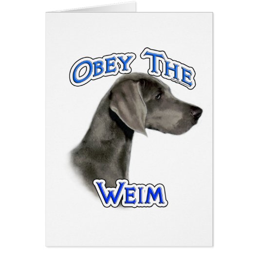 Obey the Weimaraner Cards (Front)