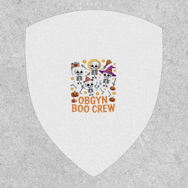 OBGYN Boo Crew Nurse Skeleton Dancing Halloween Sp Patch (Front)