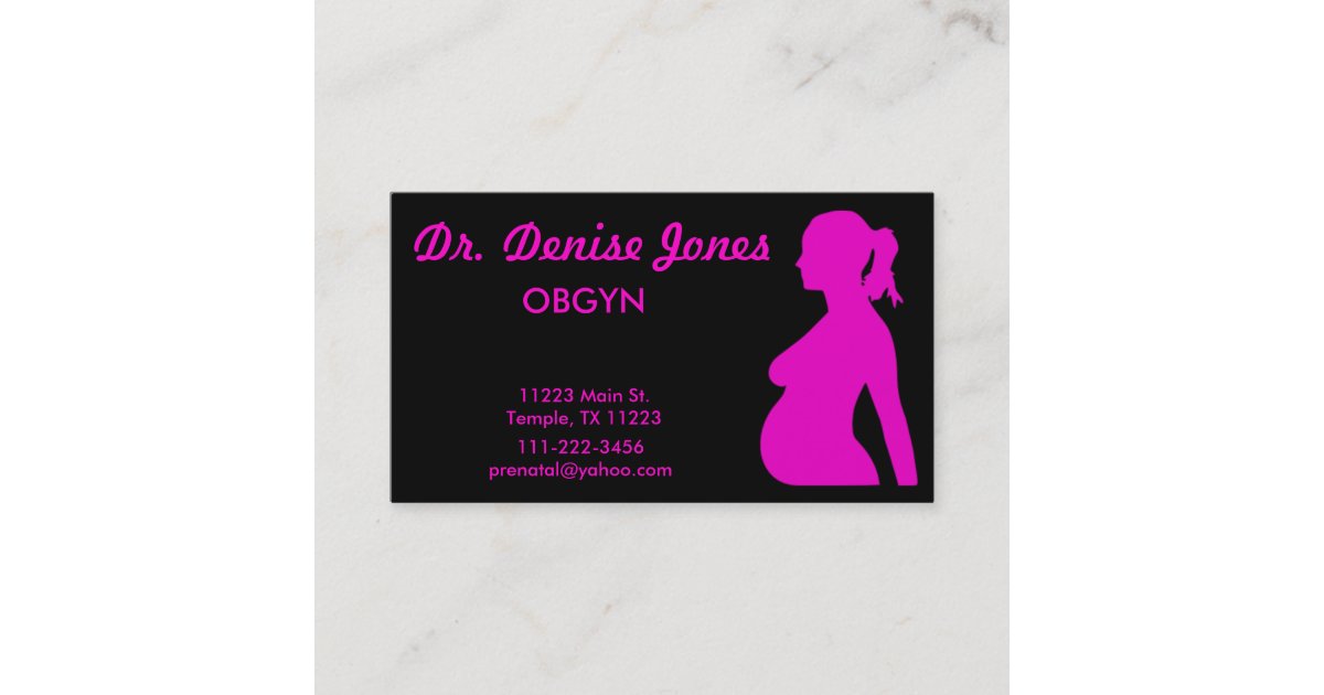 OBGYN Doctor Business Card | Zazzle