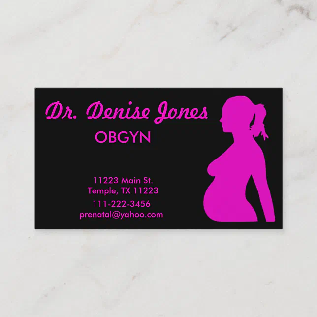 OBGYN Doctor Business Card | Zazzle