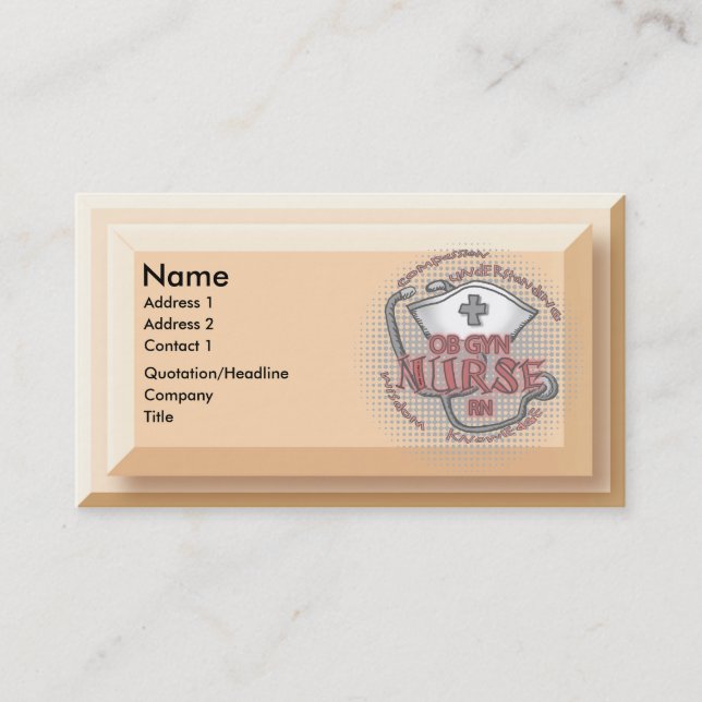 ObGyn Nurse Axiom Business Card (Front)