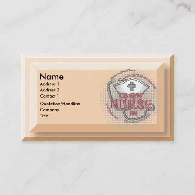 ObGyn Nurse Axiom Business Card | Zazzle