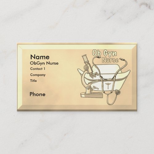 ObGyn Nurse Collage custom name business cards