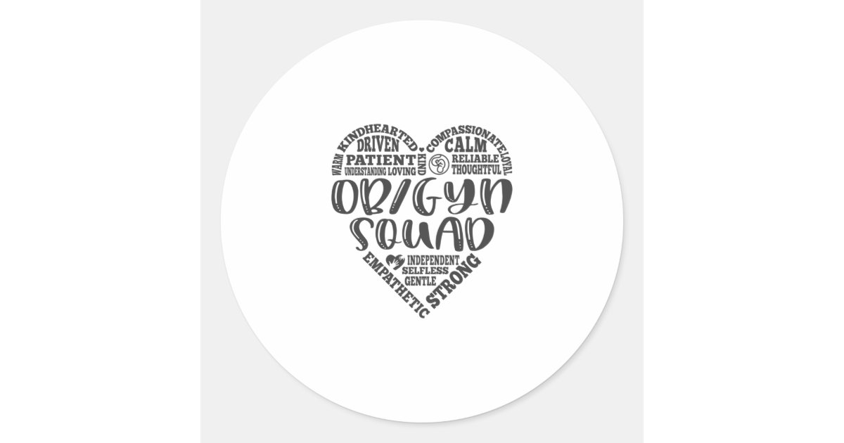 OBGYN, OB-GYN, ob gyn, obstetrician Classic Round Sticker | Zazzle
