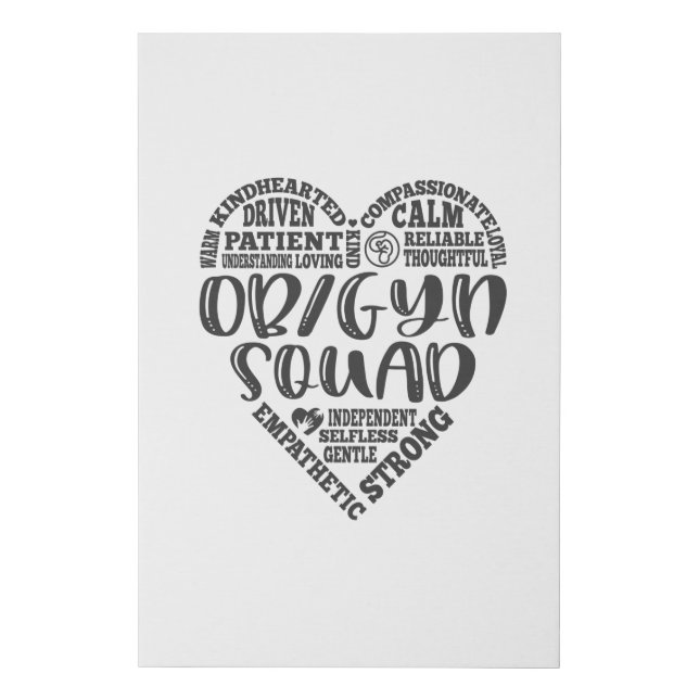 OBGYN, OB-GYN, ob gyn, obstetrician Faux Canvas Print (Front)