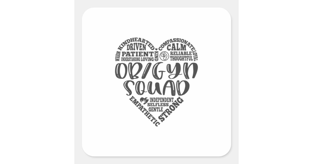 OBGYN, OB-GYN, ob gyn, obstetrician Square Sticker | Zazzle