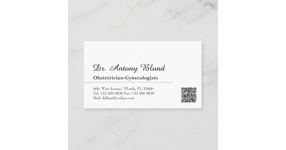OBGYN Obstetrician Gynecologists Doctor physician Business Card | Zazzle