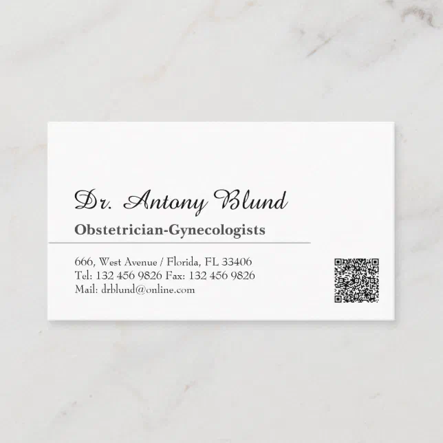 OBGYN Obstetrician Gynecologists Doctor physician Business Card | Zazzle