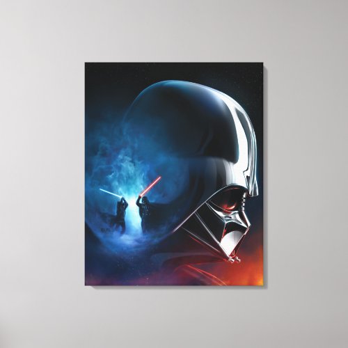Obi_Wan Kenobi  Darth Vader Duel Collage Canvas Print