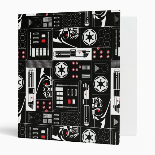Obi_Wan Kenobi  Darth Vader Icon Collage Pattern 3 Ring Binder