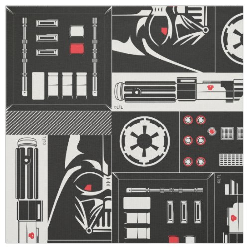 Obi_Wan Kenobi  Darth Vader Icon Collage Pattern Fabric